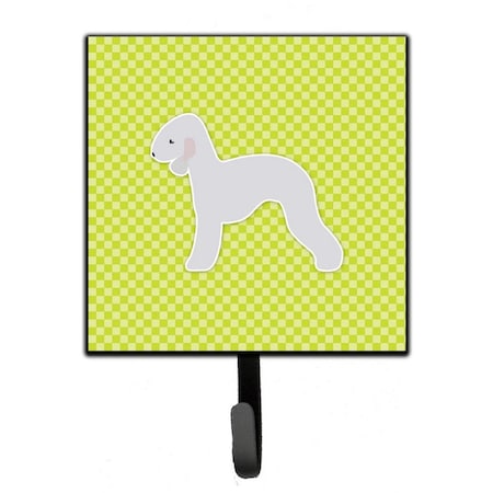 Carolines Treasures Bedlington Terrier Checkerboard Green Leash or Key Holder BB3794SH4
